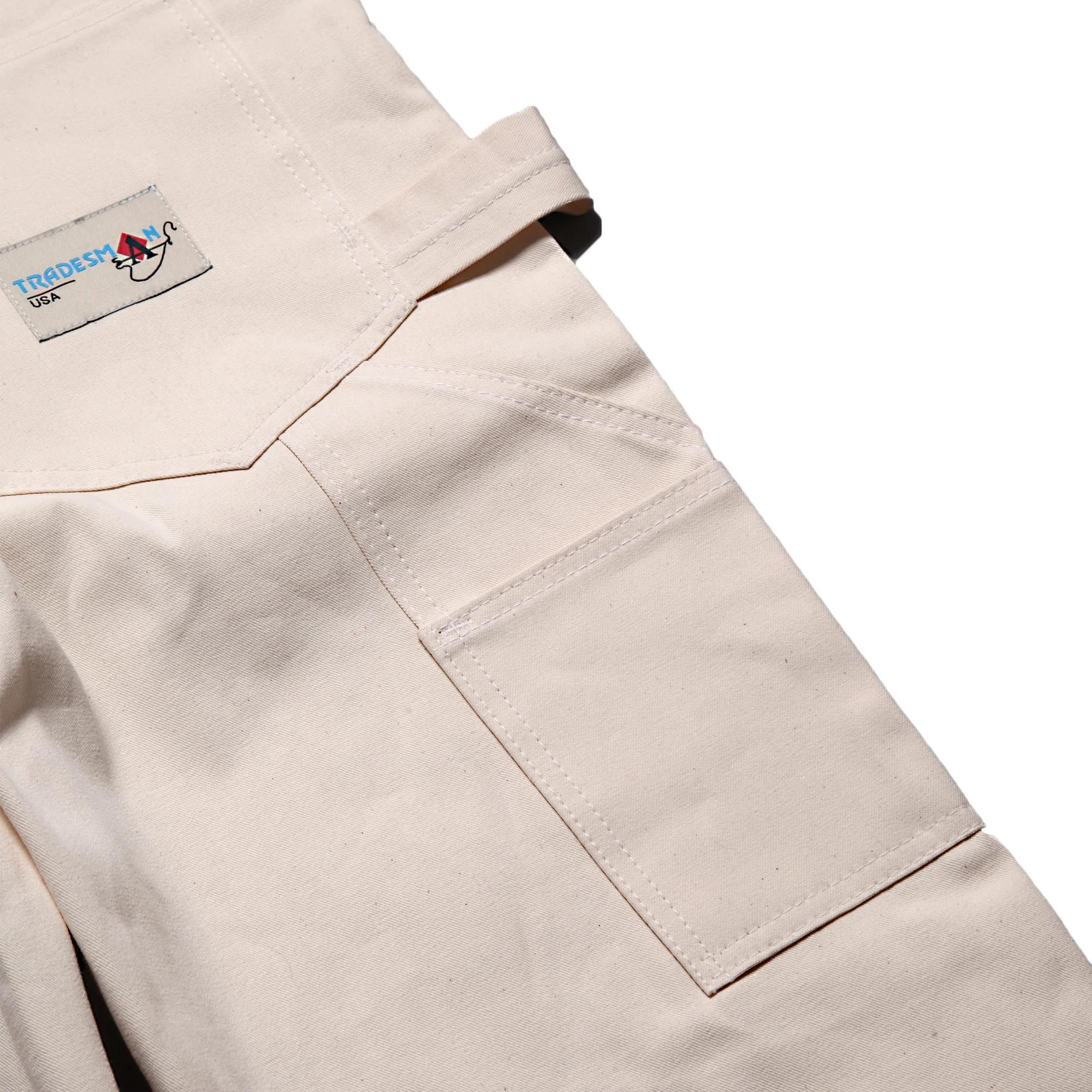 Ace Drop Cloth Tradesman Carpenter Pants - Natural - Image 5