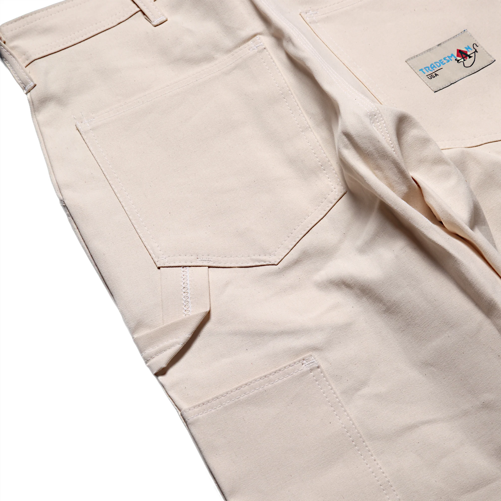 Ace Drop Cloth Tradesman Carpenter Pants - Natural - Image 8