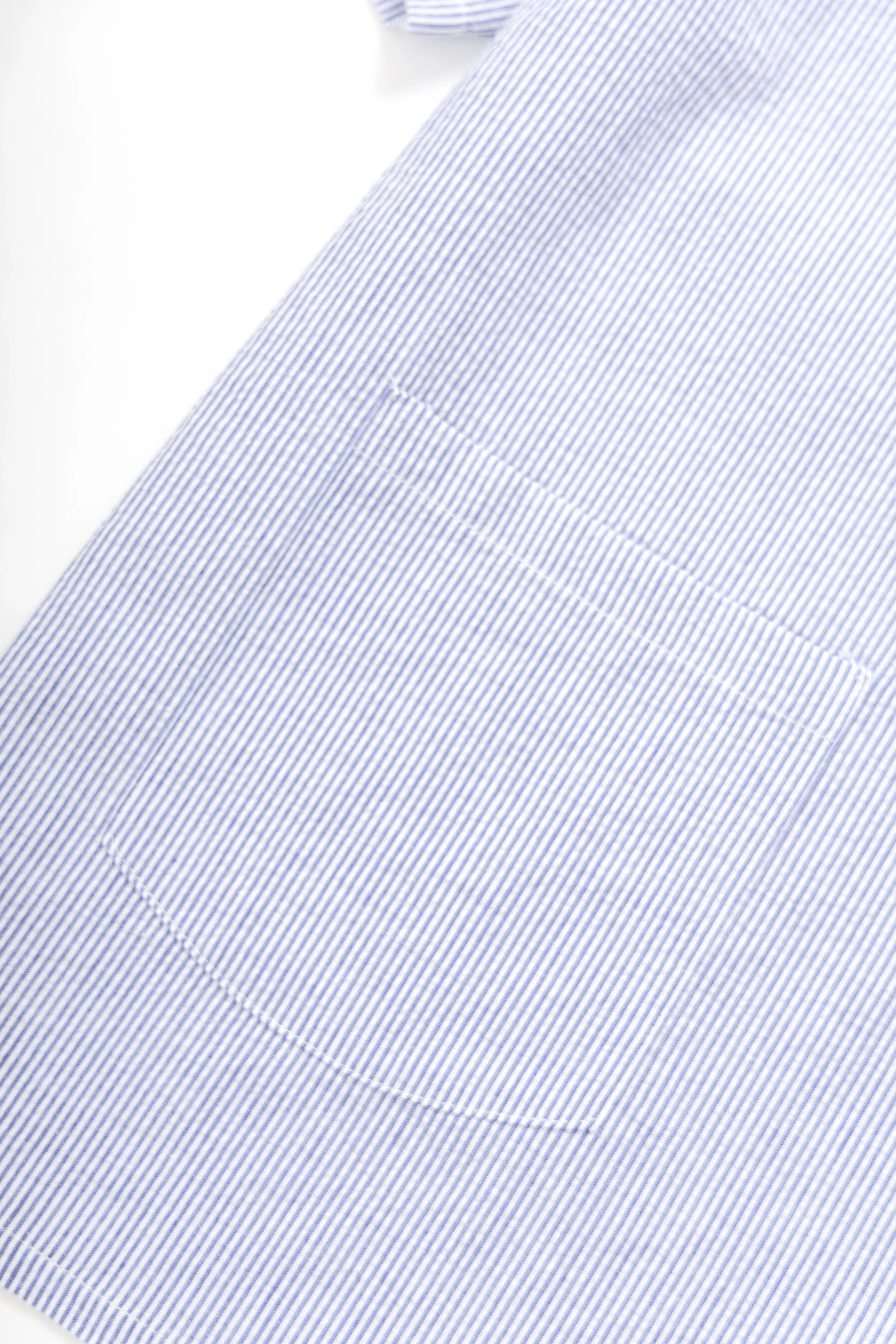 Blacksmith - Short Sleeved Popover Shirt - Blue Seersucker - Image 5