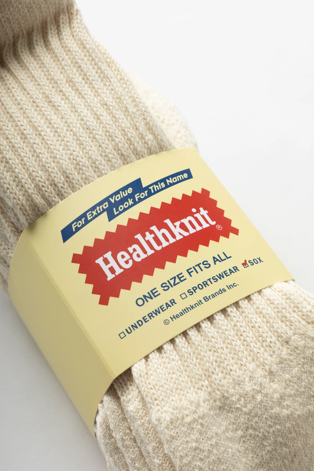 Healthknit - 3 Pack Crew Socks - Off-White - Image 2