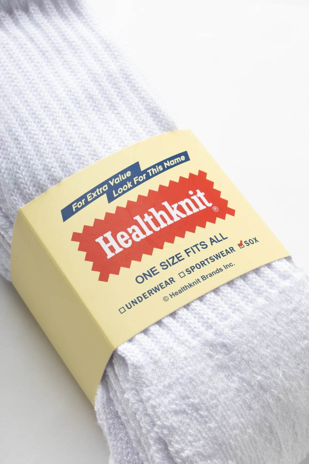 Healthknit - 3 Pack Crew Socks - White - Image 2
