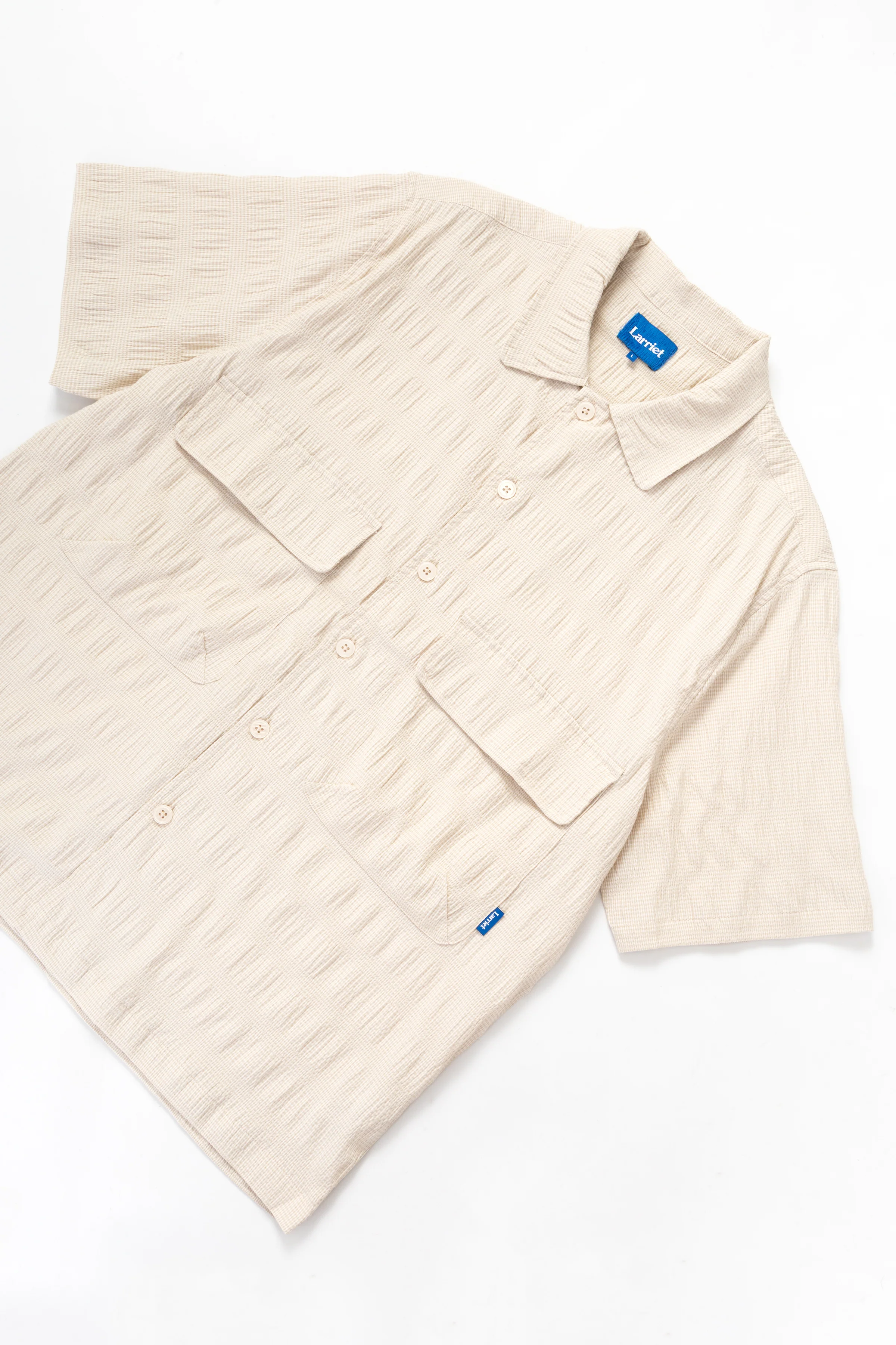 Larriet - Kendalls Short Sleeve Shirt - Tan Plaid - Image 3