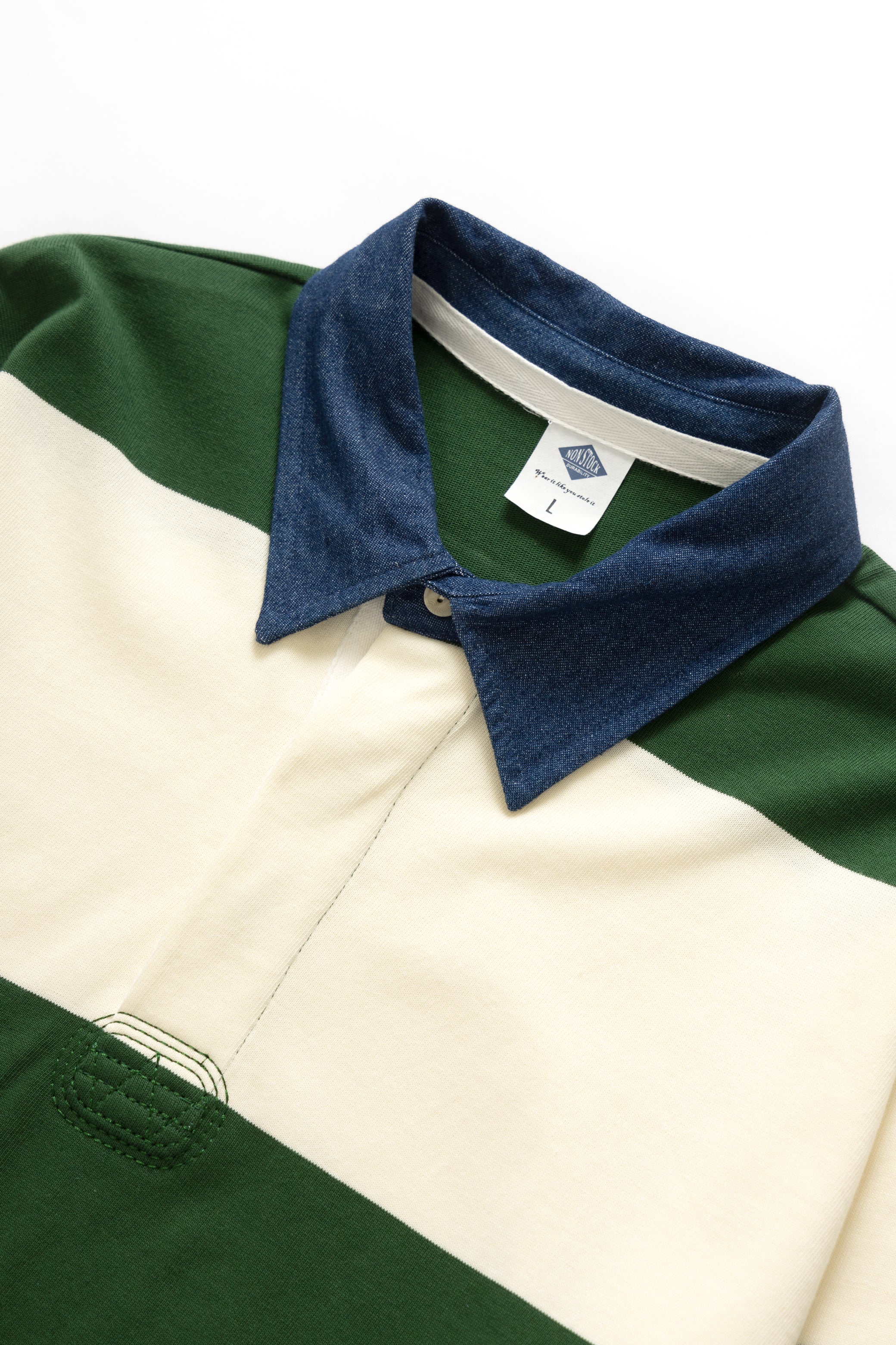 Non Stock MFG - Rugby Shirt - Green/White - Image 3