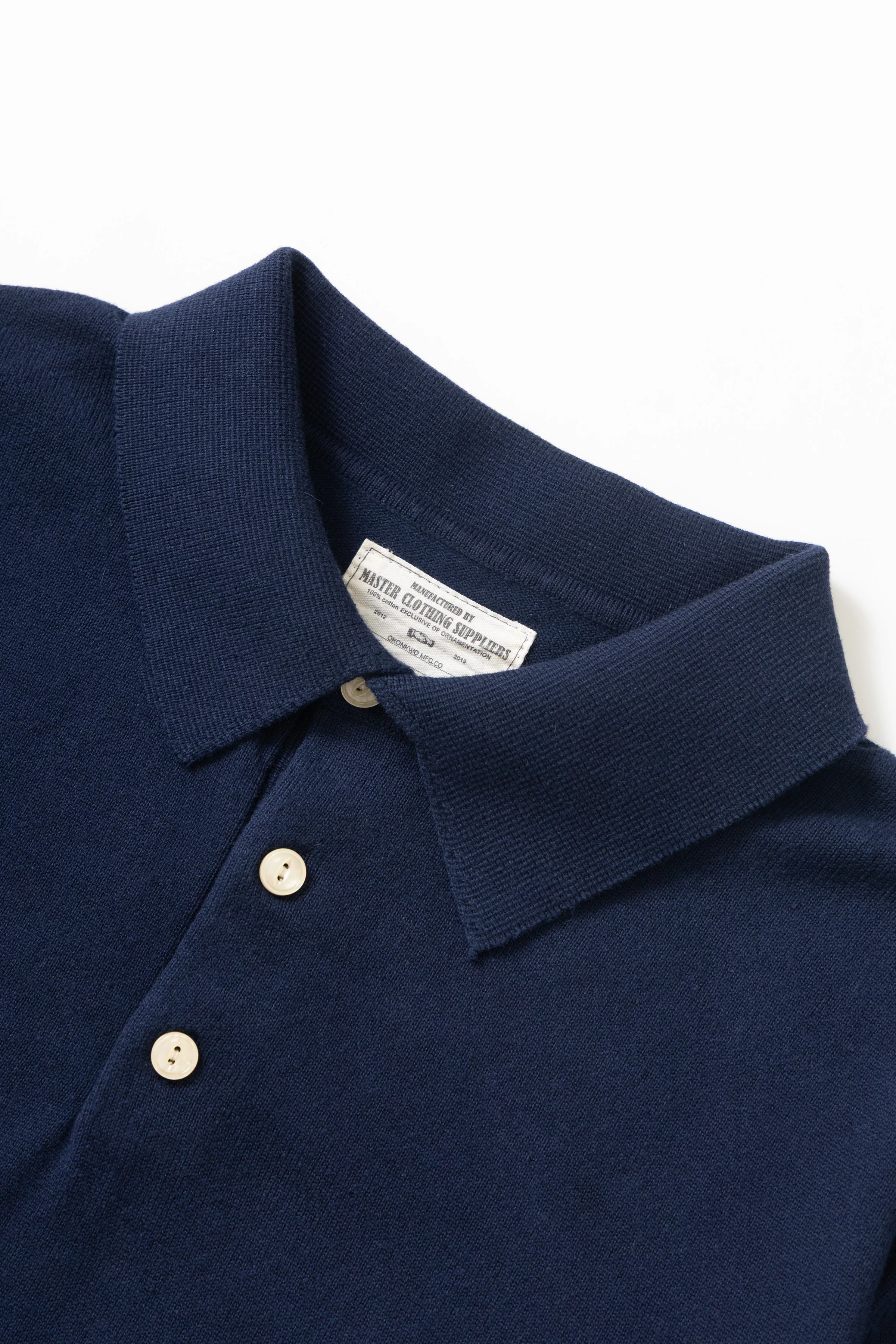 Okonkwo MFG - Three Button Polo - Navy - Image 3