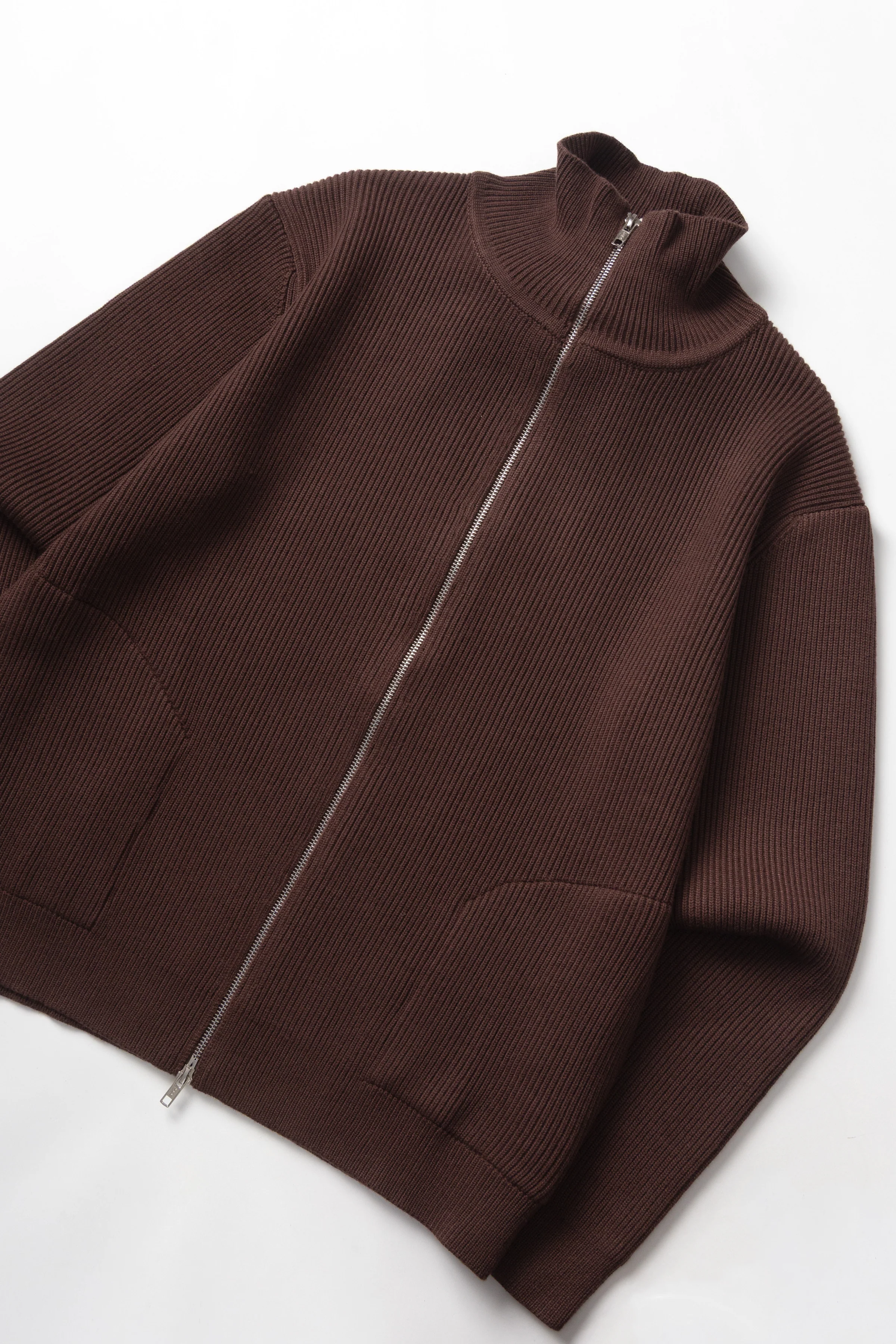 Okonkwo MFG - Double-Zip Cardigan - Brown - Image 3