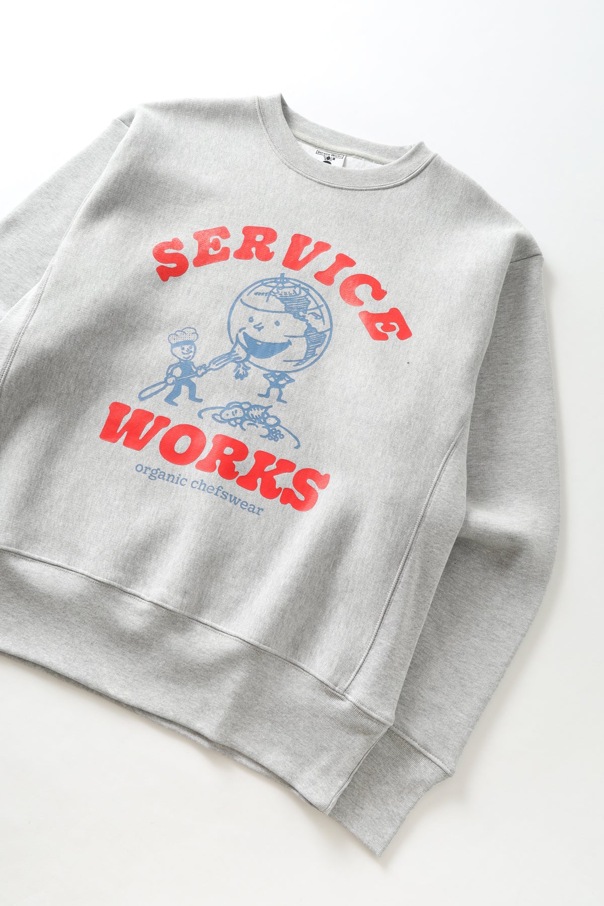 Service Works - Organic Chefswear Crewneck - Marl Grey - Image 2