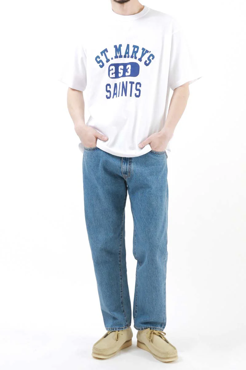 Outstanding & Co. - Tapered Washed Jeans - Light Blue - Image 2