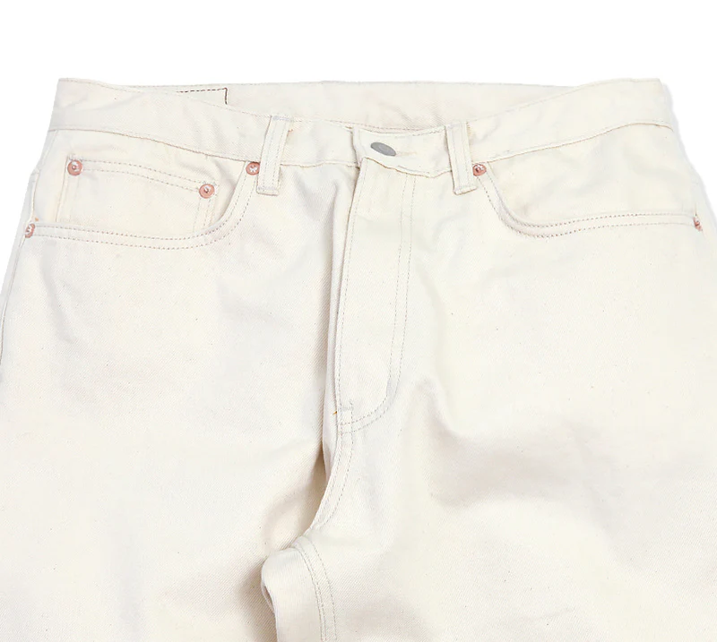 Outstanding & Co. - Wide Washed Jeans - Oatmeal - Image 4