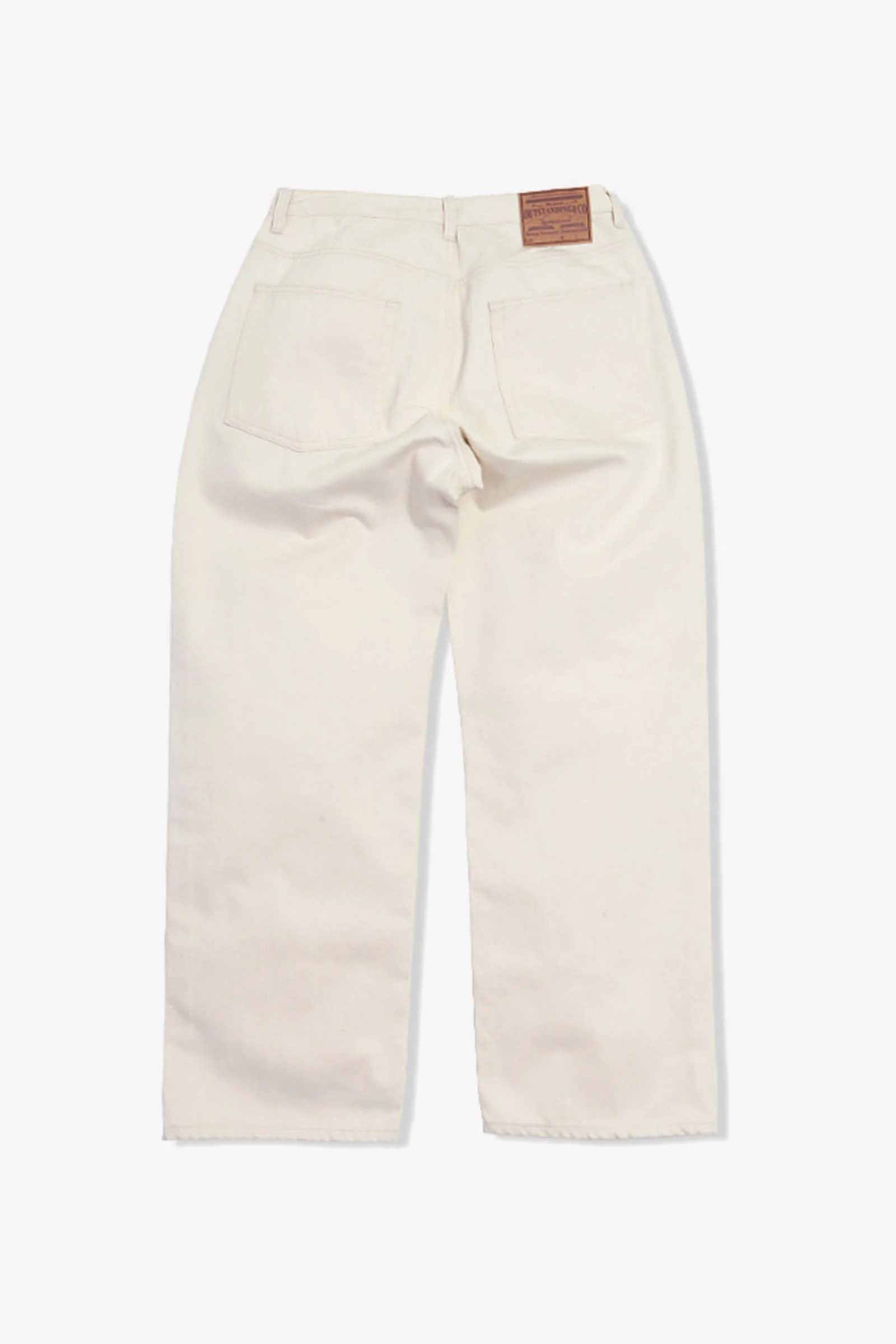 Outstanding & Co. - Wide Washed Jeans - Oatmeal - Image 7