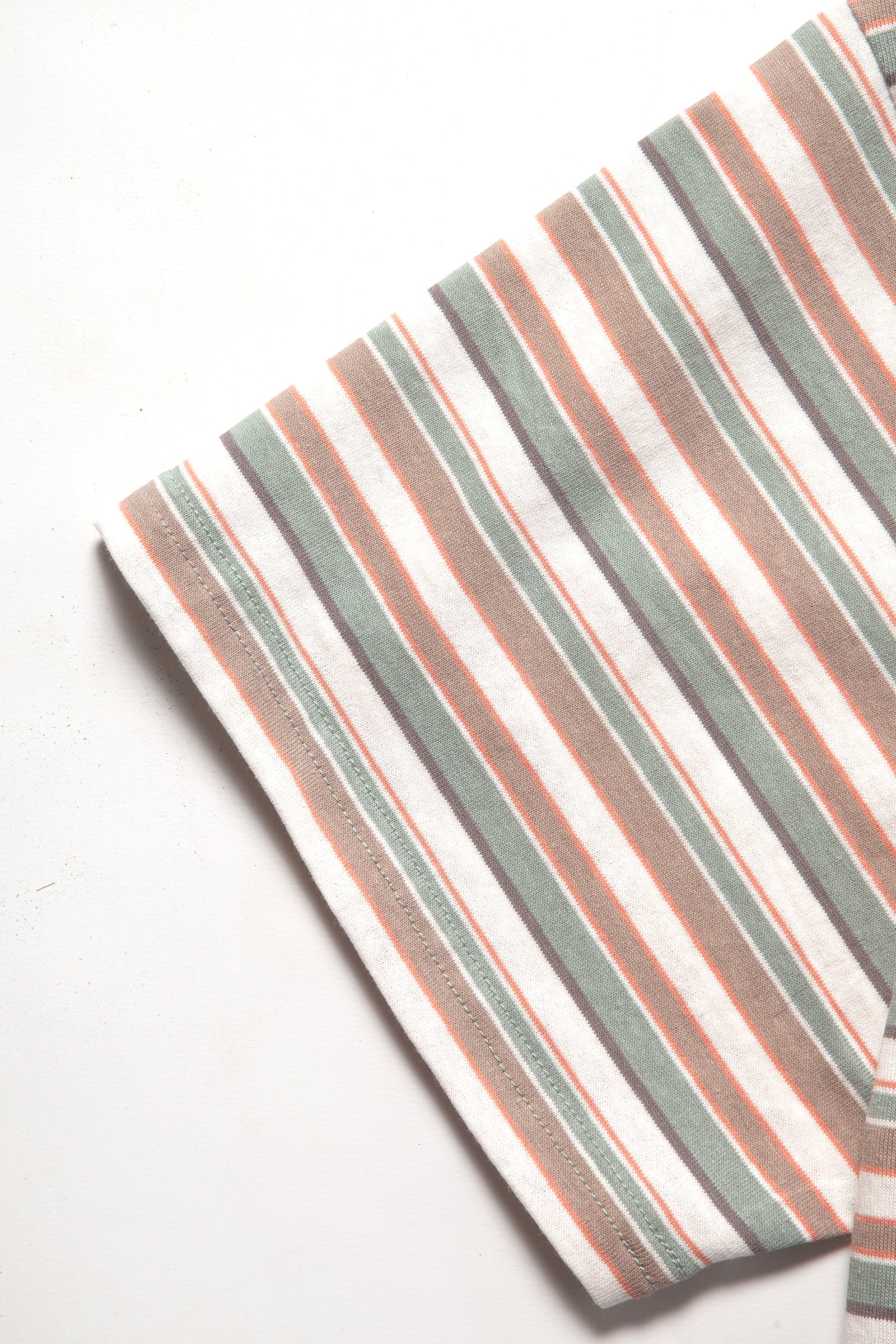 Red Ruggison - 90's Striped T-Shirt - White/Mint - Image 2