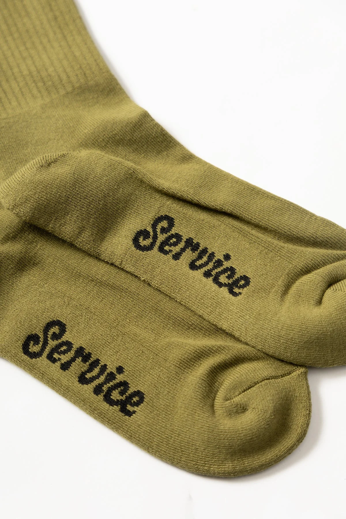 Service Works - Salt + Pepper Socks - Olive - Image 4