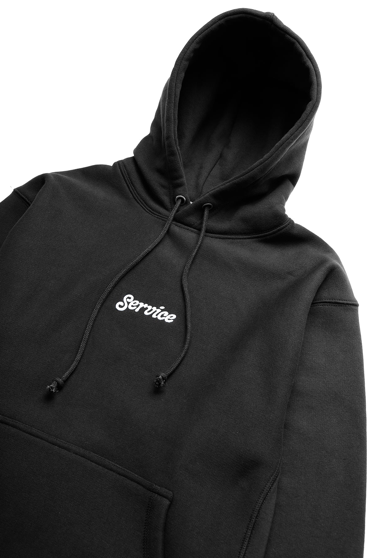 Service Works - 12oz Service Embroidered Hoodie - Black - Image 2