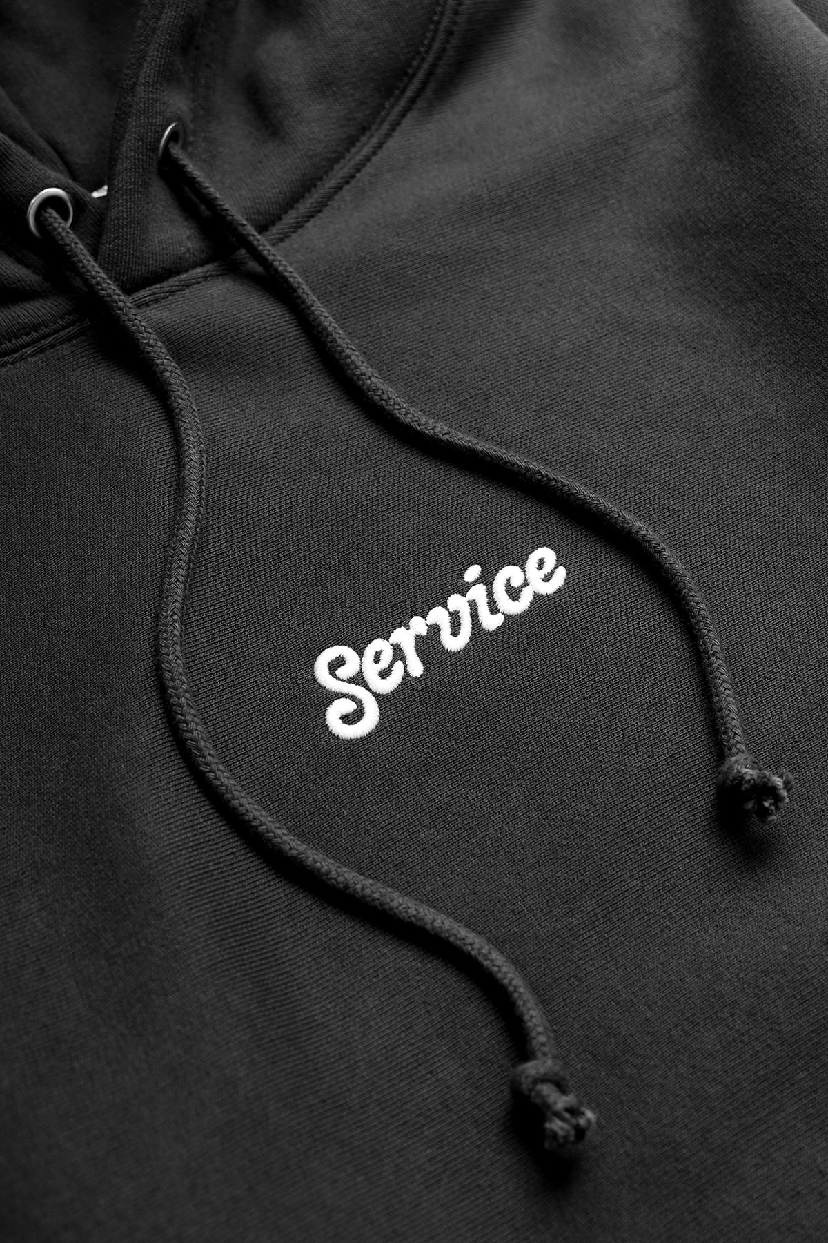 Service Works - 12oz Service Embroidered Hoodie - Black - Image 3