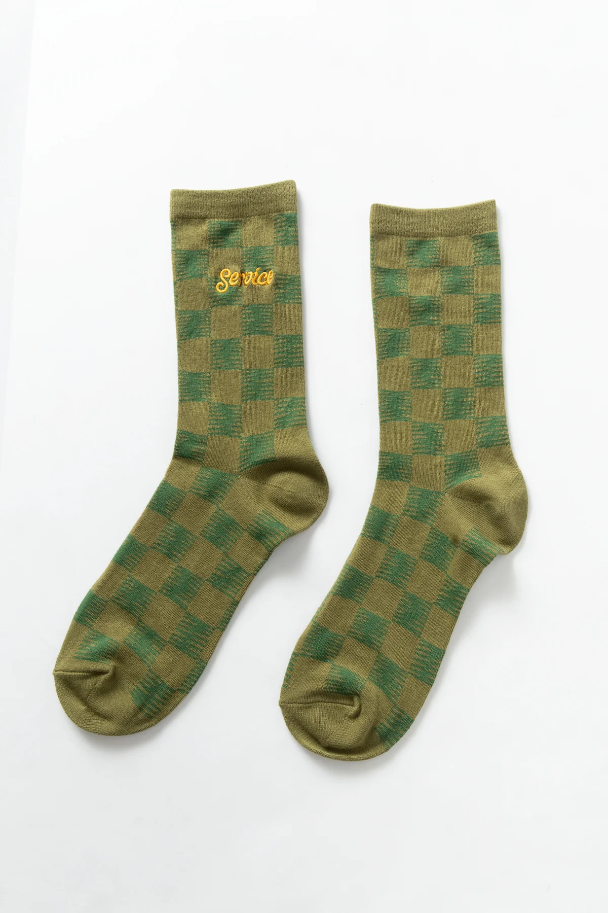 Service Works - Checker Socks - Green - Image 3