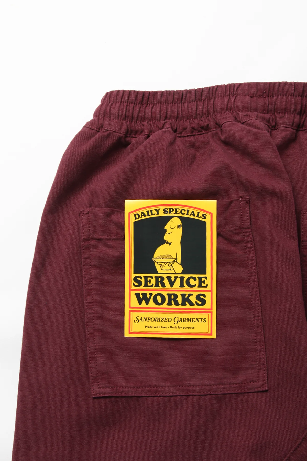 Service Works - Classic Chef Pants - Burgundy - Image 5