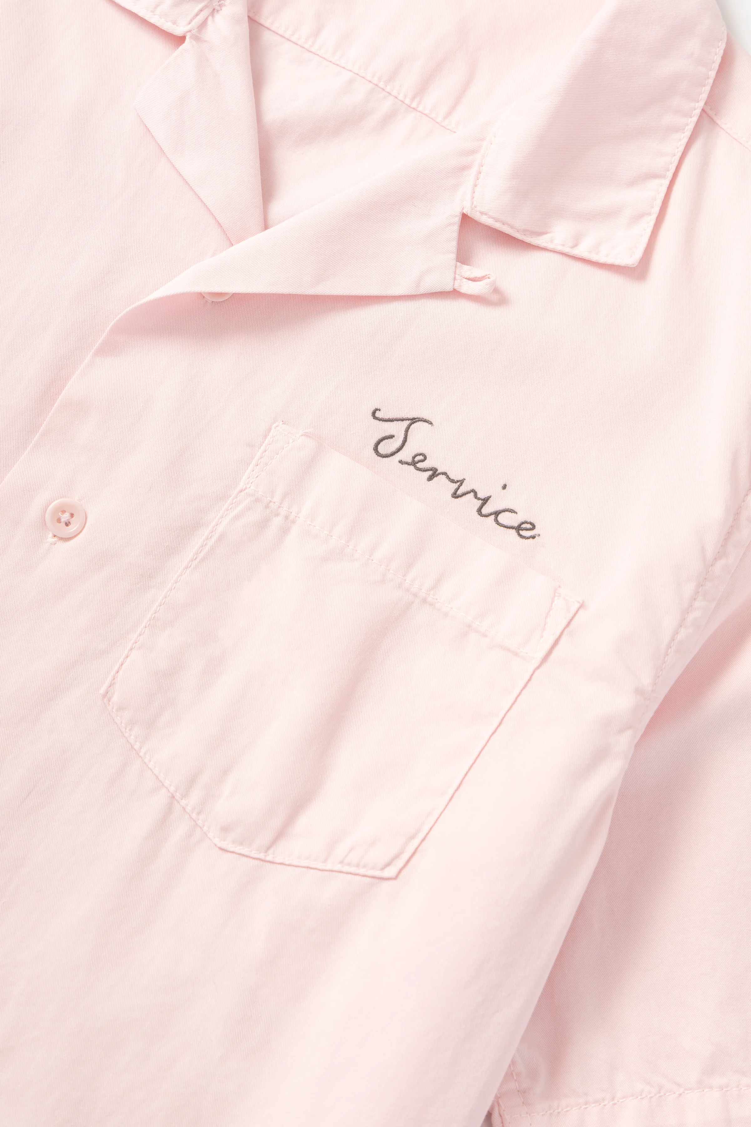 Service Works - Embroidered Resort Shirt - Dusty Pink - Image 3